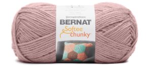 bernat yarn softee chunky yarn, big ball, 14 oz, gauge 6 super bulky, gray rose