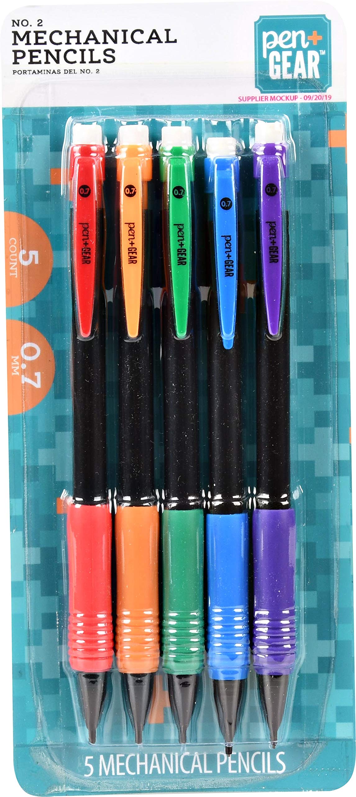 Mechanical Pencils, 0.7mm, 5 Count