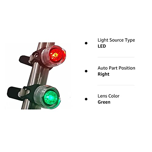 Aluminum Portable LED Boating Lights, Led Navigation Lights for Boat Bow or Stern,Backup Lights for Kayak Pontoon Yacht Dinghy (Green-Red)