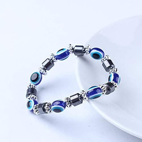 ZZ ZINFANDEL Evil Eye Bracelet Blue Turkish Lucky Fatima Evil Eye Bracelet for Women Men for Protection and Blessing(A-3PCS)