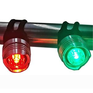 Aluminum Portable LED Boating Lights, Led Navigation Lights for Boat Bow or Stern,Backup Lights for Kayak Pontoon Yacht Dinghy (Green-Red)