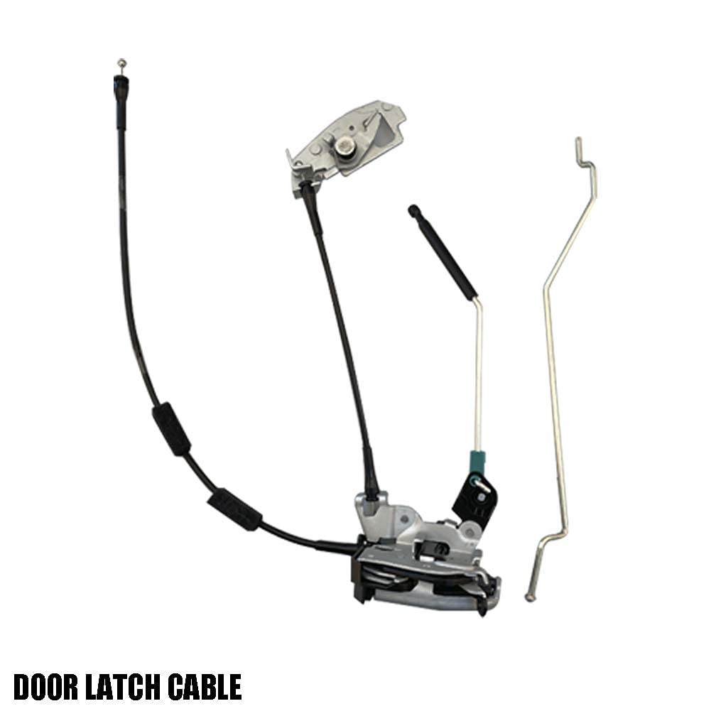 Unikpas Door Latch Assembly w/Cable & Rod Compatible for Ford E150 E250 E350 Van 1992-2019 Rear Right Side Replace Door Lock Latch Actuator AC2Z15431A02A 6C2Z-15431A02-AA