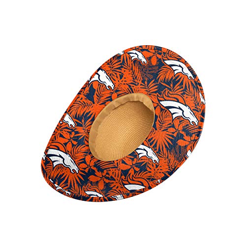 FOCO Denver Broncos NFL Womens Floral Straw Hat