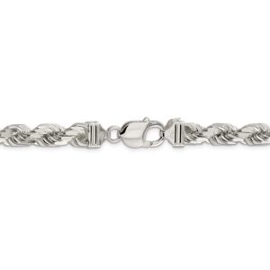 Sterling Silver 8mm Diamond-cut Rope Chain 22in 8mm style QDC170-22