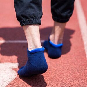 B&Q Mens 7 Packs Low Cut Ankle Performance Cotton Athletic Running Cushion Socks (Blue x 7, size 6-12)