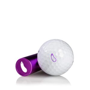 pins & aces - golf ball stamp - reusable ink stamp for golf ball - premium machine billet aluminum case - long lasting ink lets you customize your game