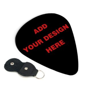 custom guitar picks 6 pcs, personalized add your image text light medium thin unique guitar gift for bass, electric & acoustic guitars… (0.46mm)