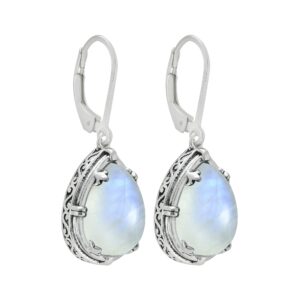 9.51Cts Natural Moonstone Earrings For Women White Stone June Birthstone Jewelry Women's Day Gifts For Mom Wife Sister