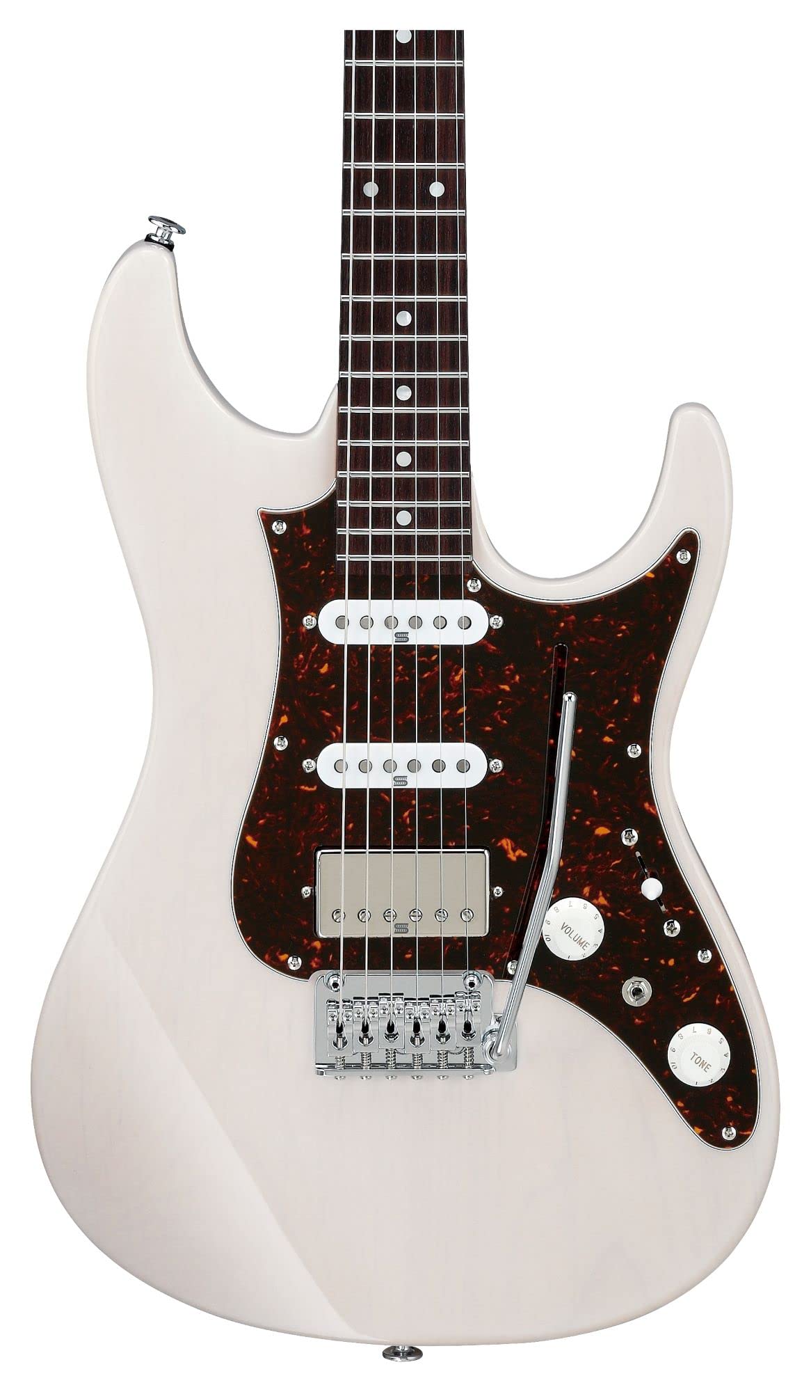 Ibanez AZ2204N Prestige 6-String Electric Guitar (Antique White Blonde, Right-Handed) with Case