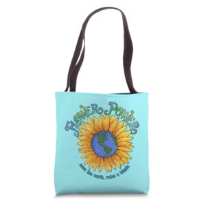 Hippie, BOHO, Flower Power, Save the Earth, Raise a Hippie Tote Bag