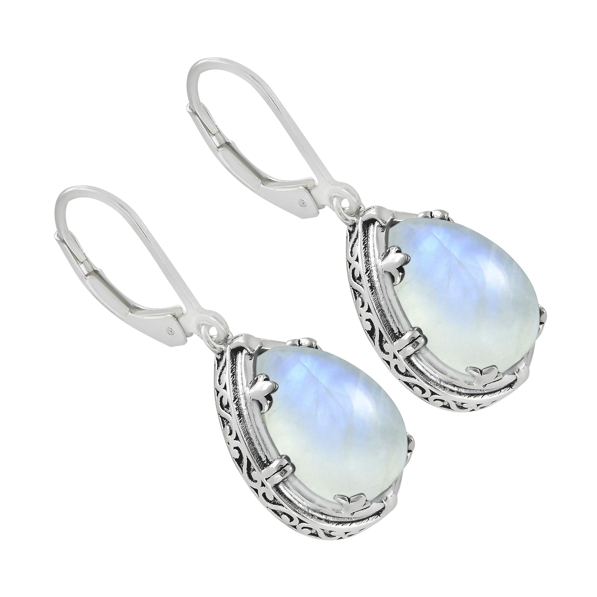 9.51Cts Natural Moonstone Earrings For Women White Stone June Birthstone Jewelry Women's Day Gifts For Mom Wife Sister