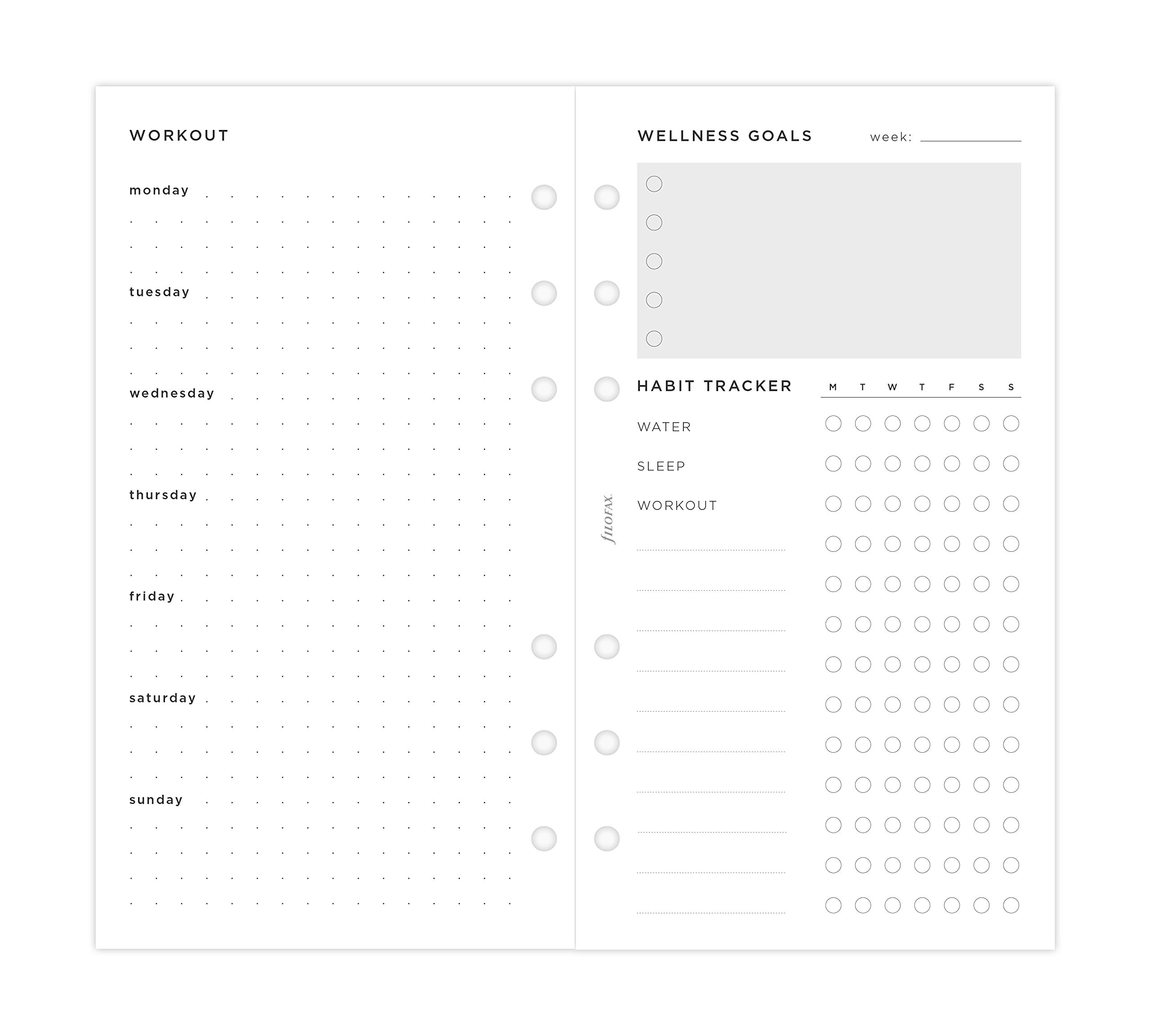 Filofax Personal Wellness Trackers Refill, 132688