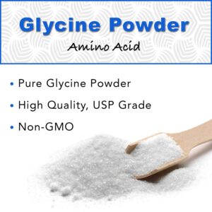 Glycine Powder (2 lbs) - Promotes Restful Sleep, Muscle Energy and Strength, Memory and Cognition Support (Resealable Bag)