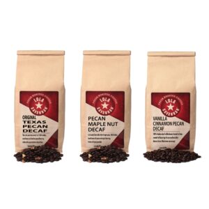 lola savannah texas pecan maple nut and vanilla cinnamon bundle whole bean decaf coffee, 2lb, 1 pack