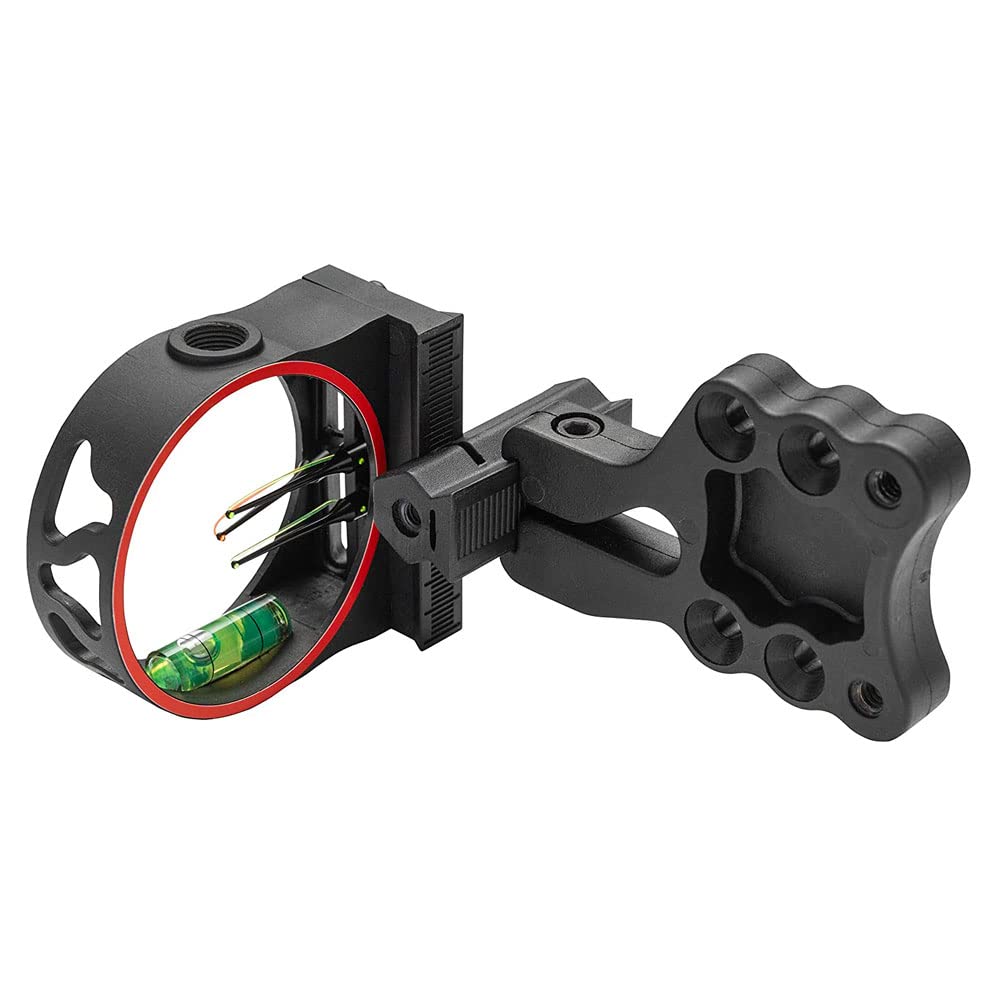 OCTANE Stryker Lightweight Compact Accurate Ultra-Bright 3-Pin Bow Sight with Hi-Vis Level for Archery, Hunting, Shooting