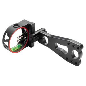 Octane Stryker Lightweight Compact Accurate Ultra-Bright 5-Pin Bow Sight with Hi-Vis Level for Archery, Hunting, Shooting