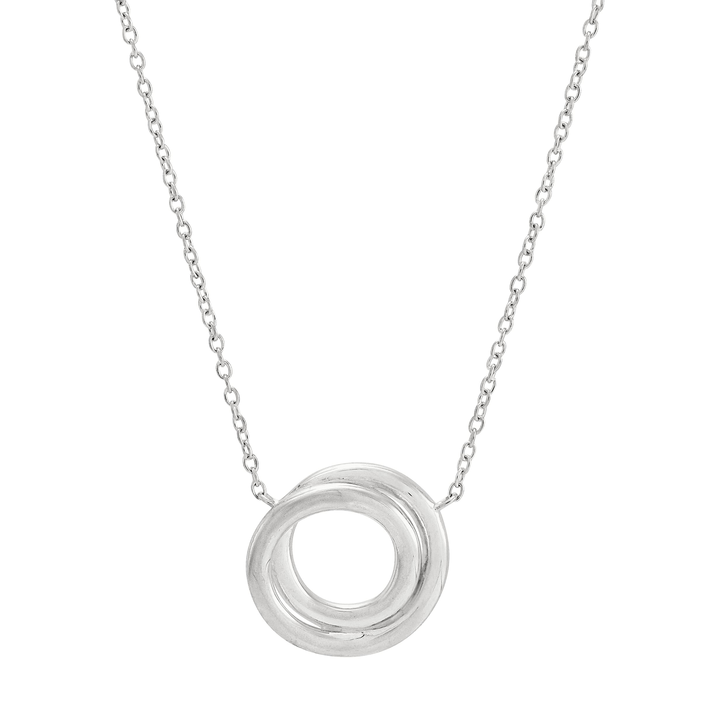 Silpada 'Karma Swirl' Pendant Necklace in Sterling Silver, 18" + 2"