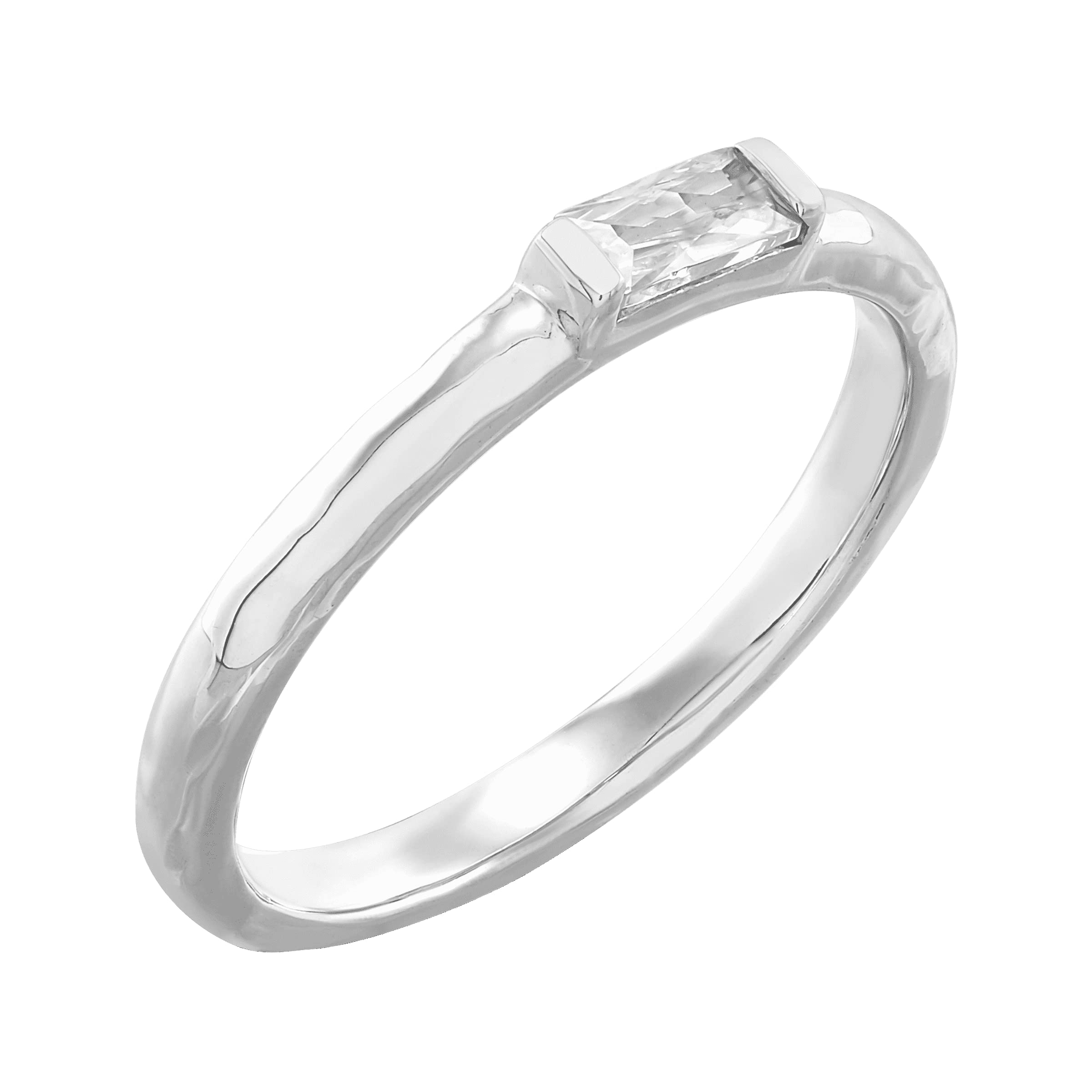 Silpada 'Baguette Touch' Cubic Zirconia Ring in Sterling Silver, Size 9, Size 9