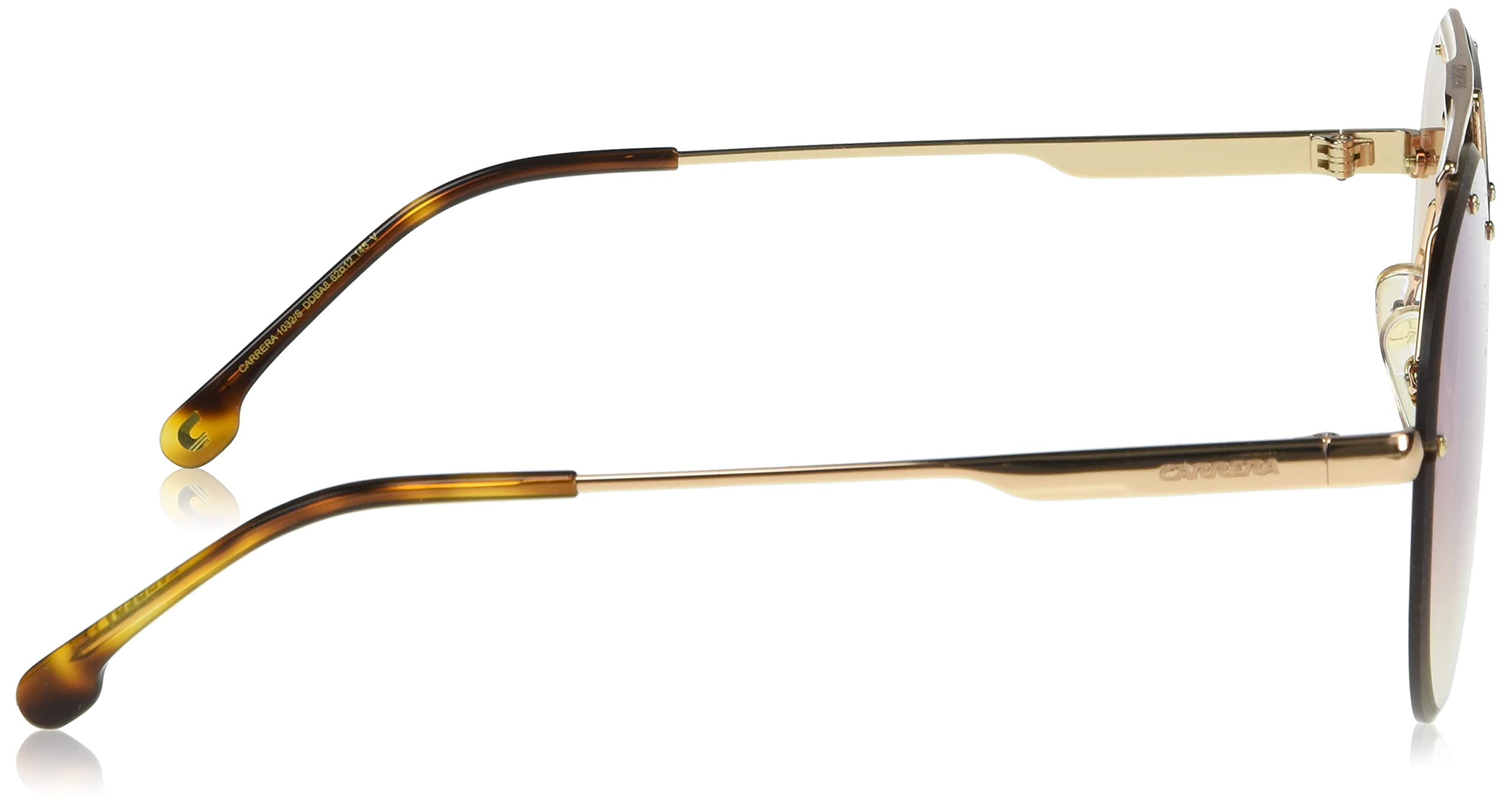 Carrera 1032/S Pilot Sunglasses, Gold/Brown Blue Mirrored, 62mm, 12mm