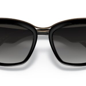 Dolce & Gabbana Women's Round Fashion Sunglasses, Black/Gradient Grey, One Size