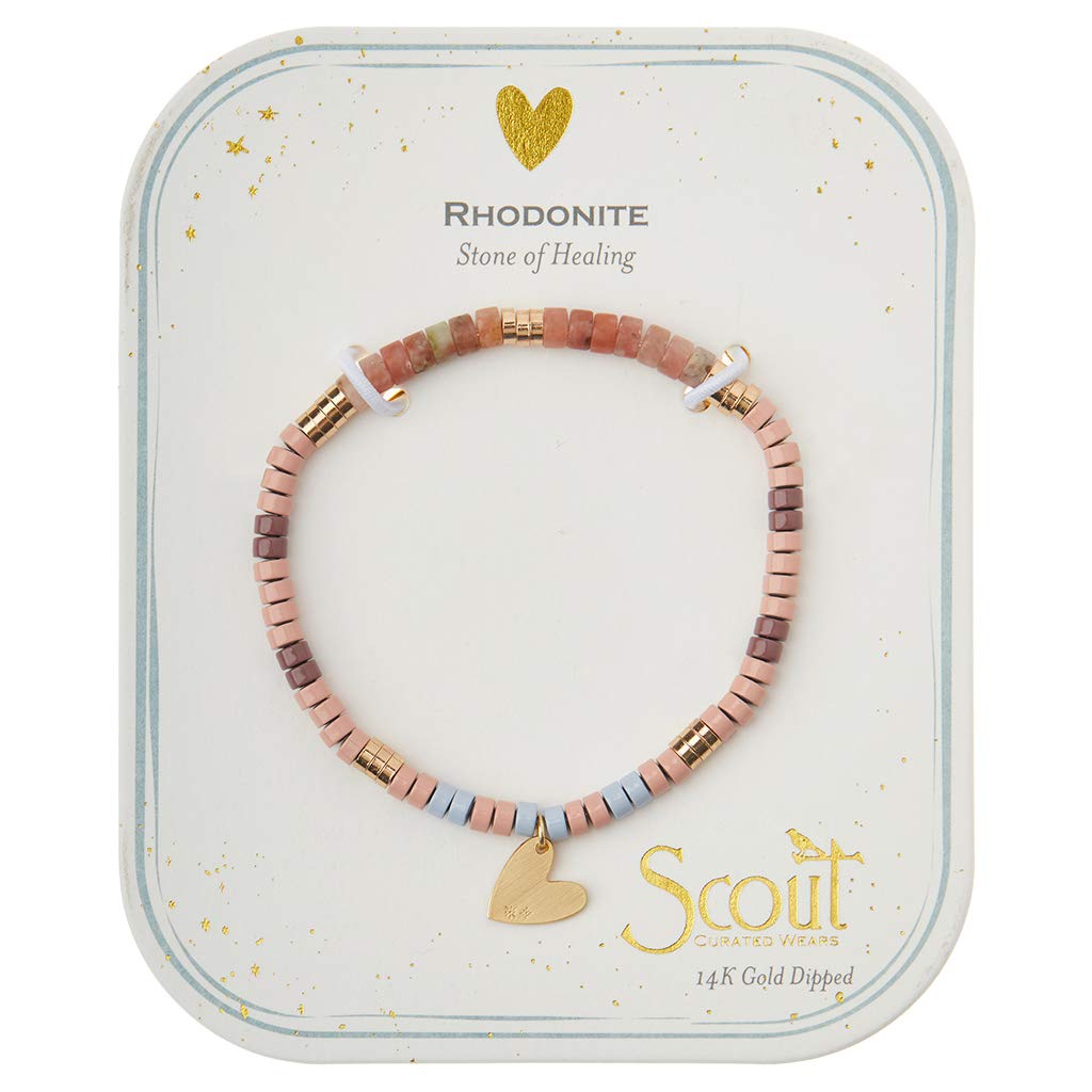 Scout Curated Wears - Intention Charm Bracelet - Rhodonite/Gold