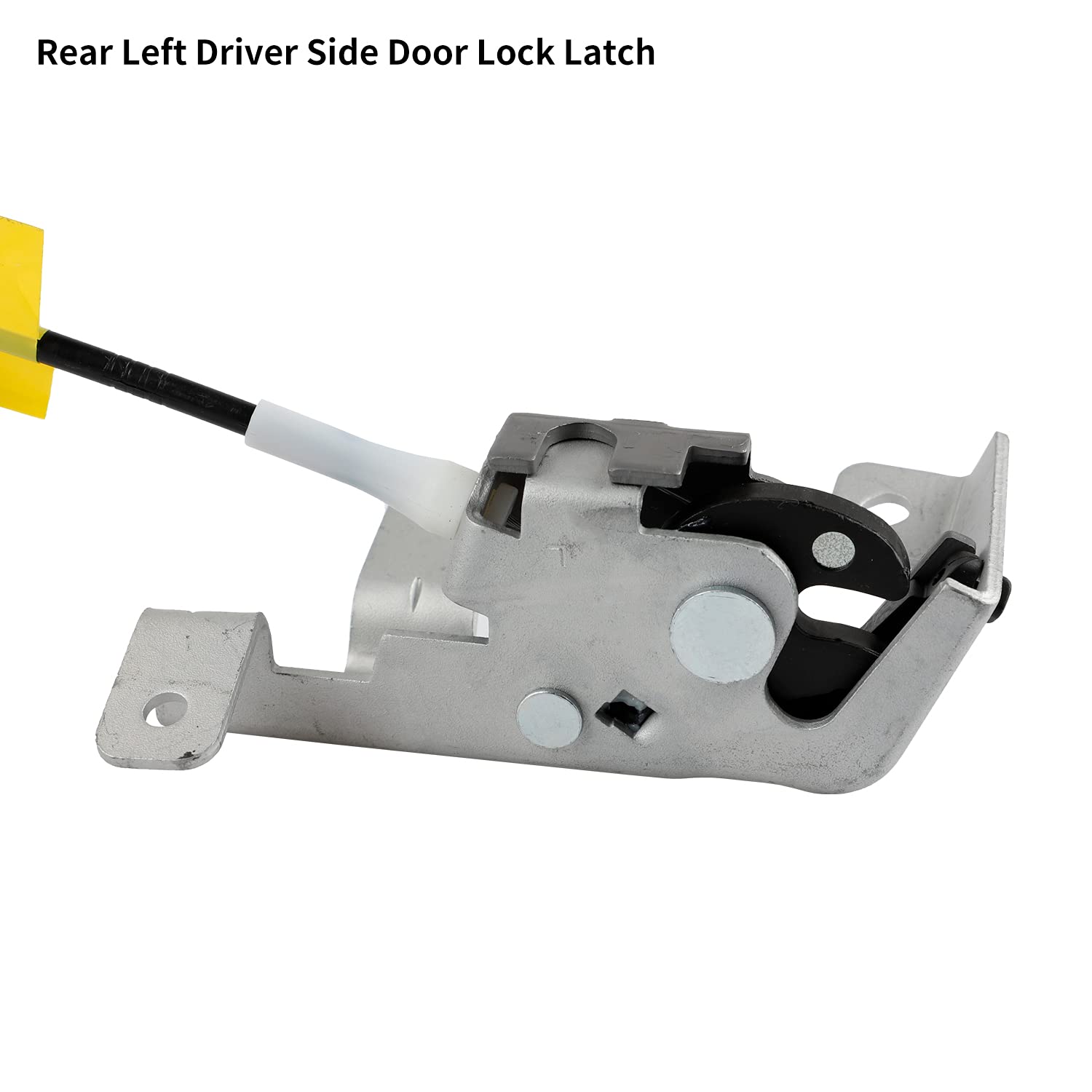 Nakuuly Left Driver Side Rear Door Lock Latch & Cable Compatible with Ford F150 Extended Cab Pickup 2004-2008, Upper and Lower Latches Assembly Replaces # 8L3Z-18264A01-B, 6l3Z-18264A01-B