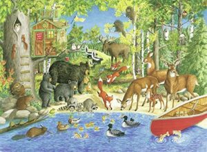 ravensburger woodland friends 300-piece jigsaw puzzle | great outdoors series | unique puzzle pieces | anti-glare surface | ideal gift for ages 9 & up