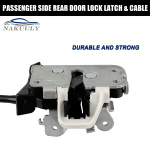 Nakuuly Left Driver Side Rear Door Lock Latch & Cable for Ford F250 F350 F450 F550 Super Duty 1999-2007, Upper and Lower Latches Assembly Replace 6C3Z-28264A01-A, 6C3Z28264A01A