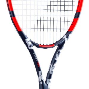 Babolat Evoke 105 Strung Tennis Racquet, Black/Orange (4 3/8" Grip)