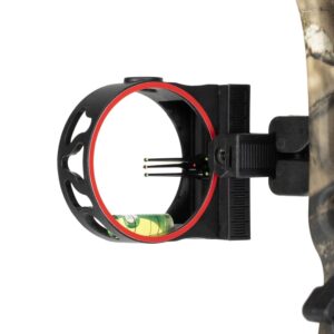 OCTANE Stryker Lightweight Compact Accurate Ultra-Bright 3-Pin Bow Sight with Hi-Vis Level for Archery, Hunting, Shooting