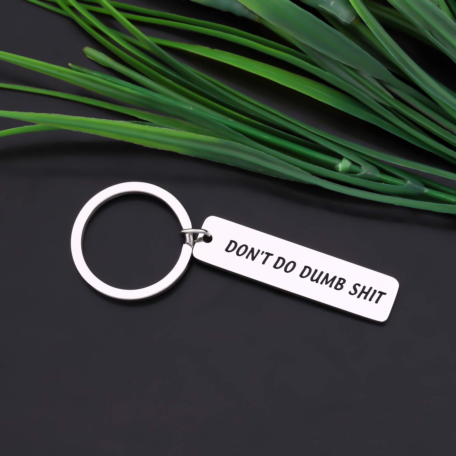 CYTING Funny Keychain Drive Safe Keychain Don't Do Dumb Shit Funny Graduation Gift for Family Friends