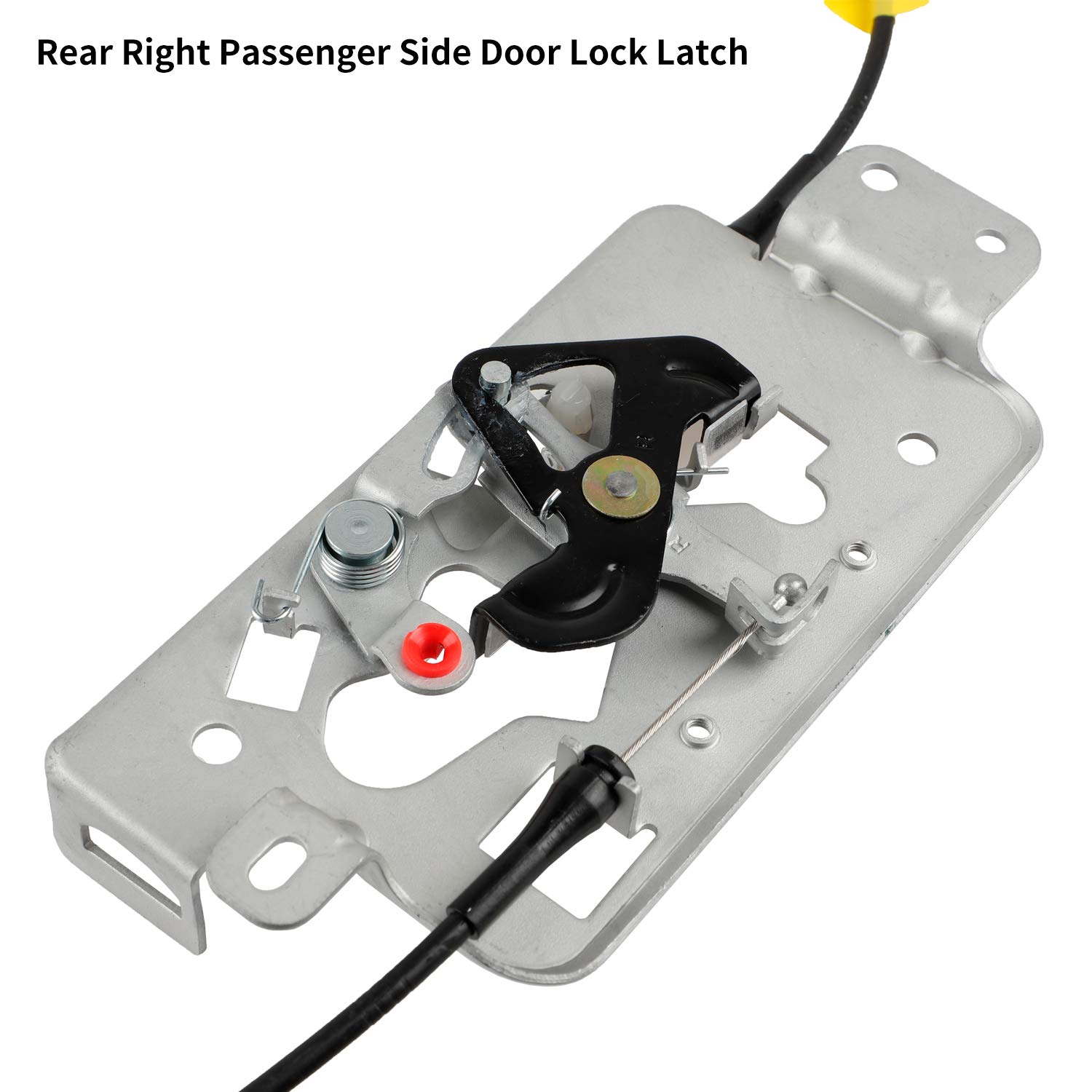 Nakuuly Right Passenger Side Rear Door Lock Latch & Cable Compatible with Ford F150 Extended Cab Pickup 2004-2008, Upper and Lower Latches Assembly Replaces # 8L3Z-18264A00-B, 6L3Z-18264A00-B