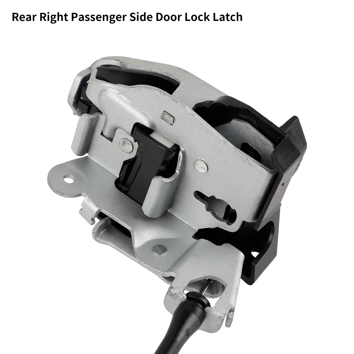 Nakuuly Right Passenger Side Rear Door Lock Latch & Cable Compatible with Ford F150 Extended Cab Pickup 2004-2008, Upper and Lower Latches Assembly Replaces # 8L3Z-18264A00-B, 6L3Z-18264A00-B