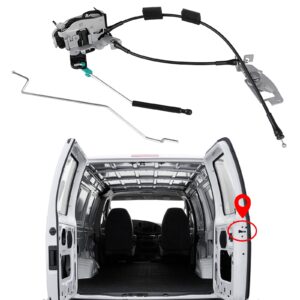 rear door latch cable & rod for ford e150 e250 e350 right back door latch lock assembly, replace ford 6c2z-15431a02-aa 8c2z-15431a02-c ac2z-15431a02-a