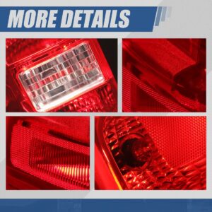 Auto Dynasty Factory Style Rear Tail Lights Brake Lamps with Wiring Harness Compatible with Chevy Silverado 1500 2500 3500 14-19, Driver Left Side, Red Lens