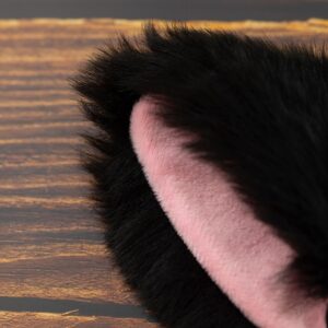 Animal Faux Fur Cat Dog Ears Headbands with Bells Lovely Flexible Hair Accessory Halloween Cosplay Costume Party Dress Girls (B)