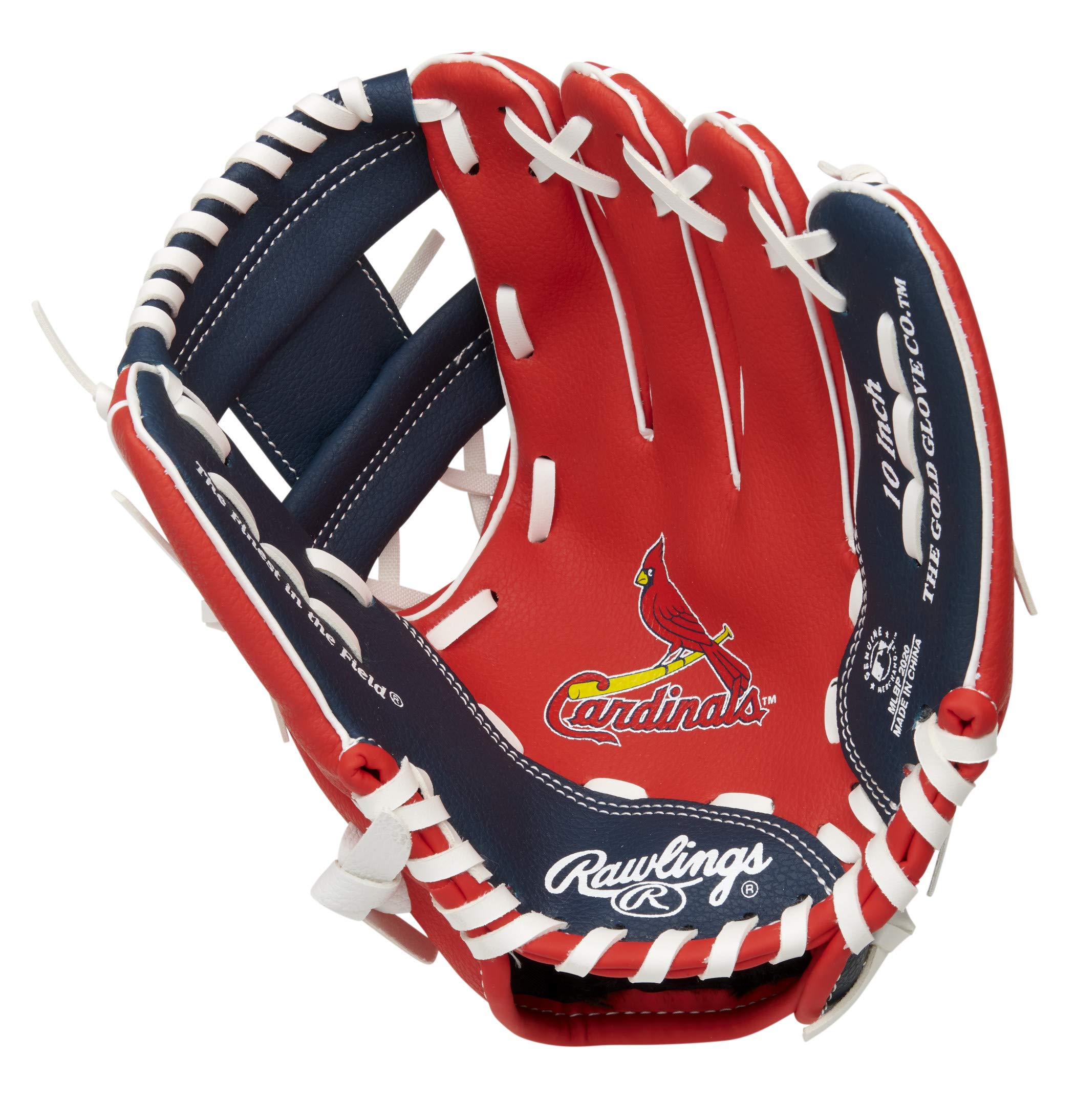 Rawlings MLB Team Logo Youth Glove Series, St. Louis Cardinals, Navy, 10"