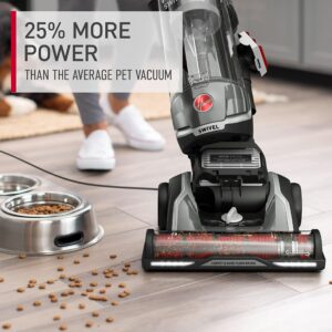 Hoover MAXLife Elite Swivel XL Pet Vacuum Cleaner with HEPA Media Filtration, Bagless Multi-Surface Upright for Carpets and Hard Floors, UH75250, Grey, 16 lbs