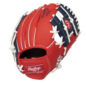 Rawlings MLB Team Logo Youth Glove Series, St. Louis Cardinals, Navy, 10"