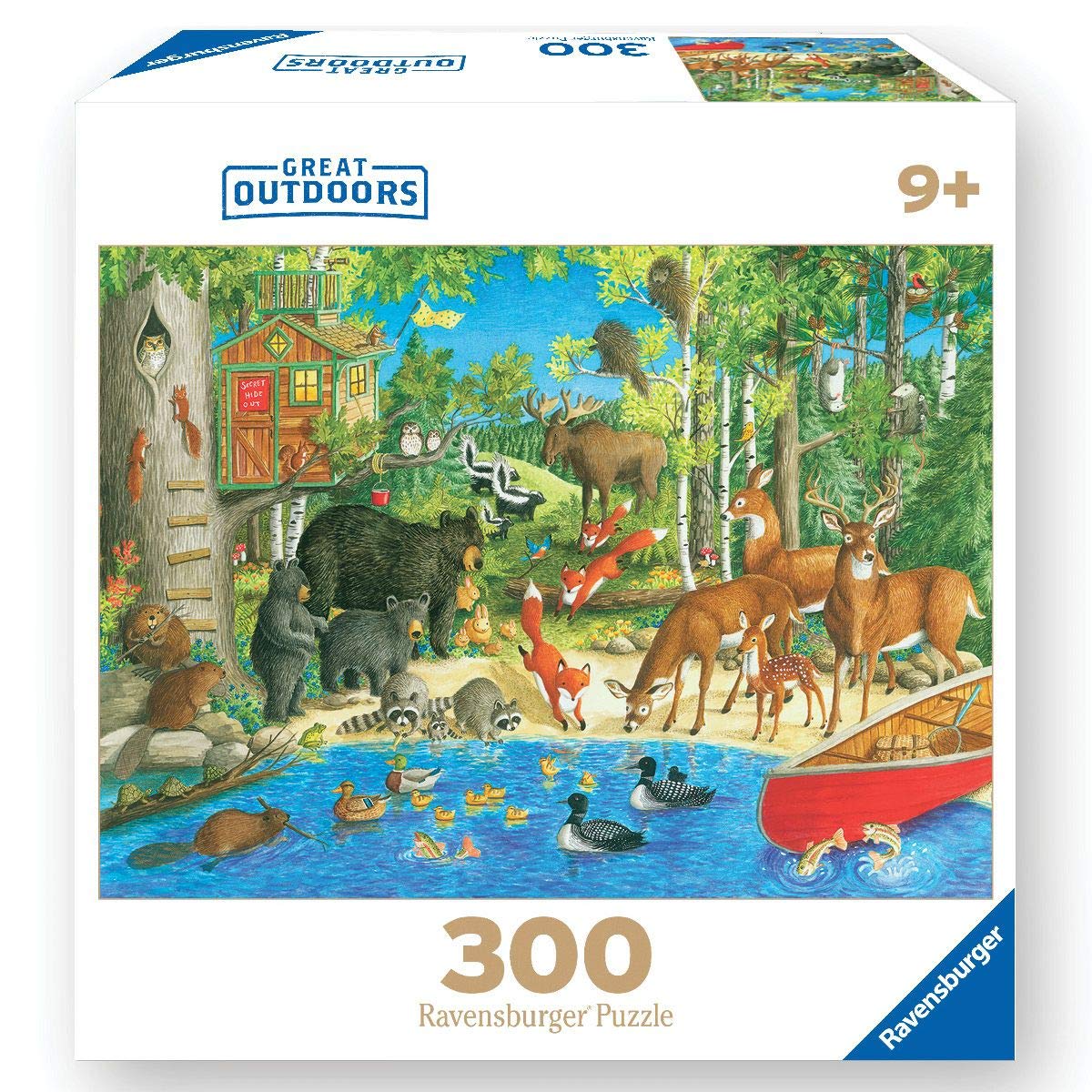 Ravensburger Woodland Friends 300-Piece Jigsaw Puzzle | Great Outdoors Series | Unique Puzzle Pieces | Anti-Glare Surface | Ideal Gift for Ages 9 & Up