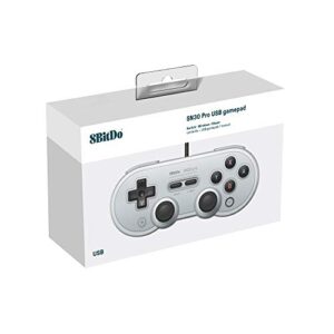 8Bitdo Sn30 Pro USB Wired Gamepad for Switch, Windows & Raspberry Pi(Gray Edition)