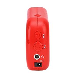 Buddha Music Player, Portable Buddha Music Machine with 22 Songs Mini Buddhist Prayer Machine Buddhist Supplies for Household Travel Temple(Red)