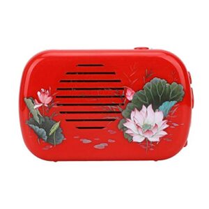 Buddha Music Player, Portable Buddha Music Machine with 22 Songs Mini Buddhist Prayer Machine Buddhist Supplies for Household Travel Temple(Red)