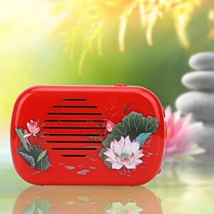 Buddha Music Player, Portable Buddha Music Machine with 22 Songs Mini Buddhist Prayer Machine Buddhist Supplies for Household Travel Temple(Red)