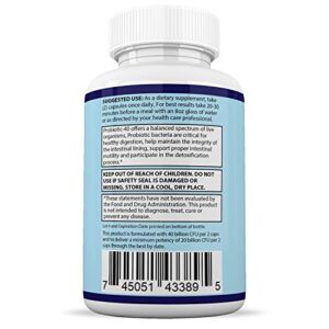 Justified Laboratories (2 Pack) Clear Nails Plus Max Pills 40 Billion CFU Probiotic 60 Capsules