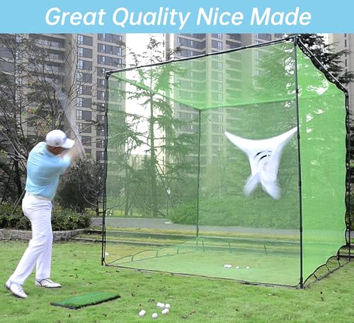 Golf Practice Hitting Nets for Backyard Driving Indoor Use Heavy Duty Practice Golf Driving Nets for Backyard Premium Portable Golf Impact Nets Cages with Frame and Net for Men