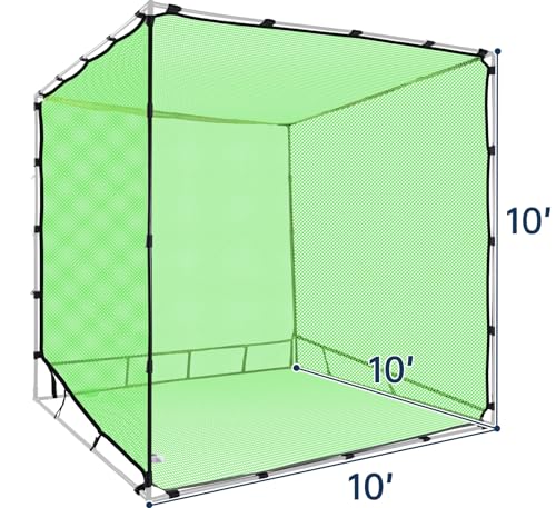 Golf Practice Hitting Nets for Backyard Driving Indoor Use Heavy Duty Practice Golf Driving Nets for Backyard Premium Portable Golf Impact Nets Cages with Frame and Net for Men