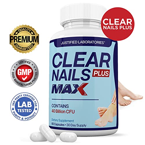 Justified Laboratories (2 Pack) Clear Nails Plus Max Pills 40 Billion CFU Probiotic 60 Capsules