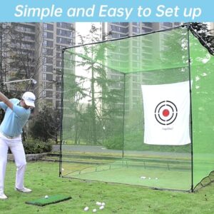 Golf Practice Hitting Nets for Backyard Driving Indoor Use Heavy Duty Practice Golf Driving Nets for Backyard Premium Portable Golf Impact Nets Cages with Frame and Net for Men