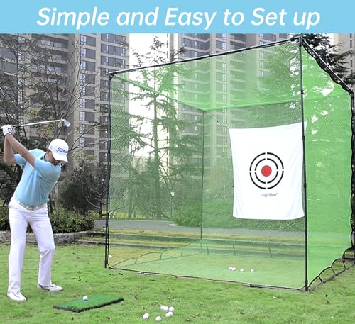 Golf Practice Hitting Nets for Backyard Driving Indoor Use Heavy Duty Practice Golf Driving Nets for Backyard Premium Portable Golf Impact Nets Cages with Frame and Net for Men